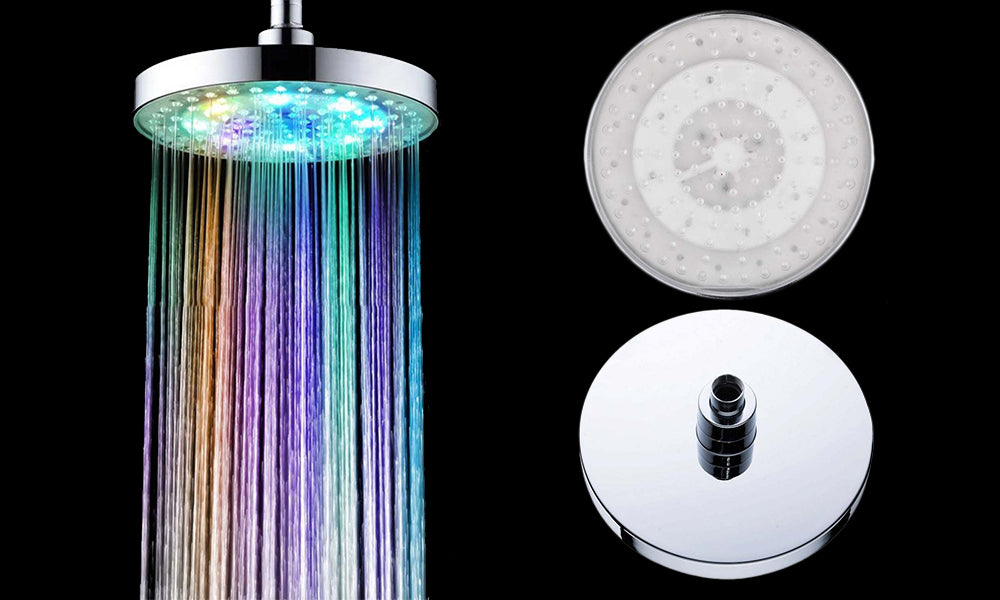 8" LED Round Rainfall Shower Head Dynergy
