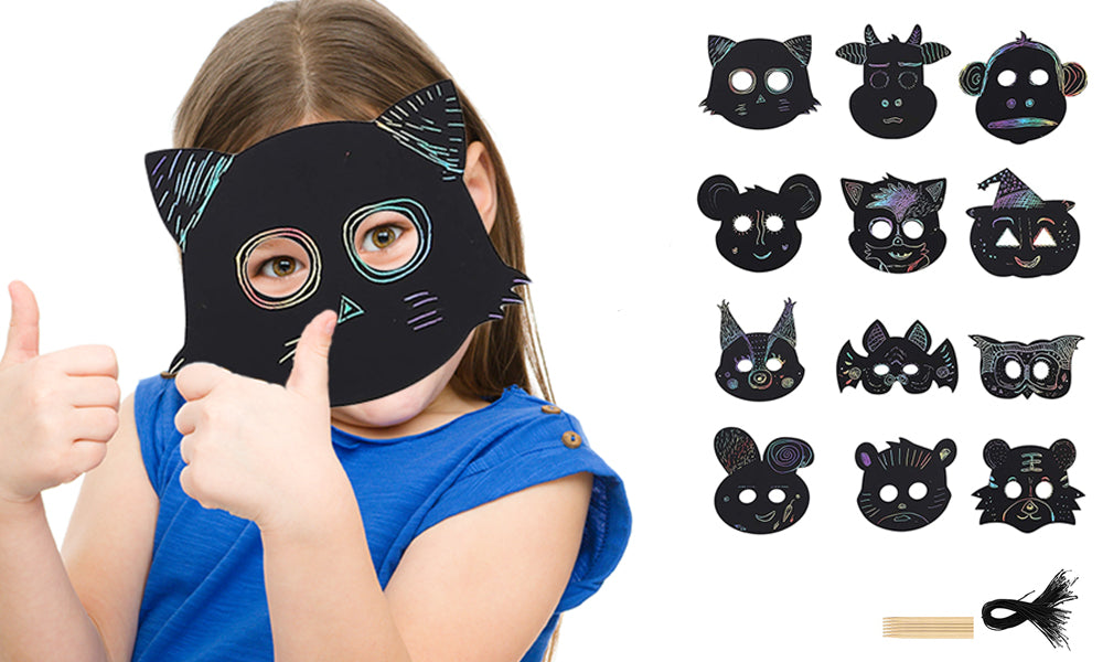 12 Animal Scratch Masks – Dynergy