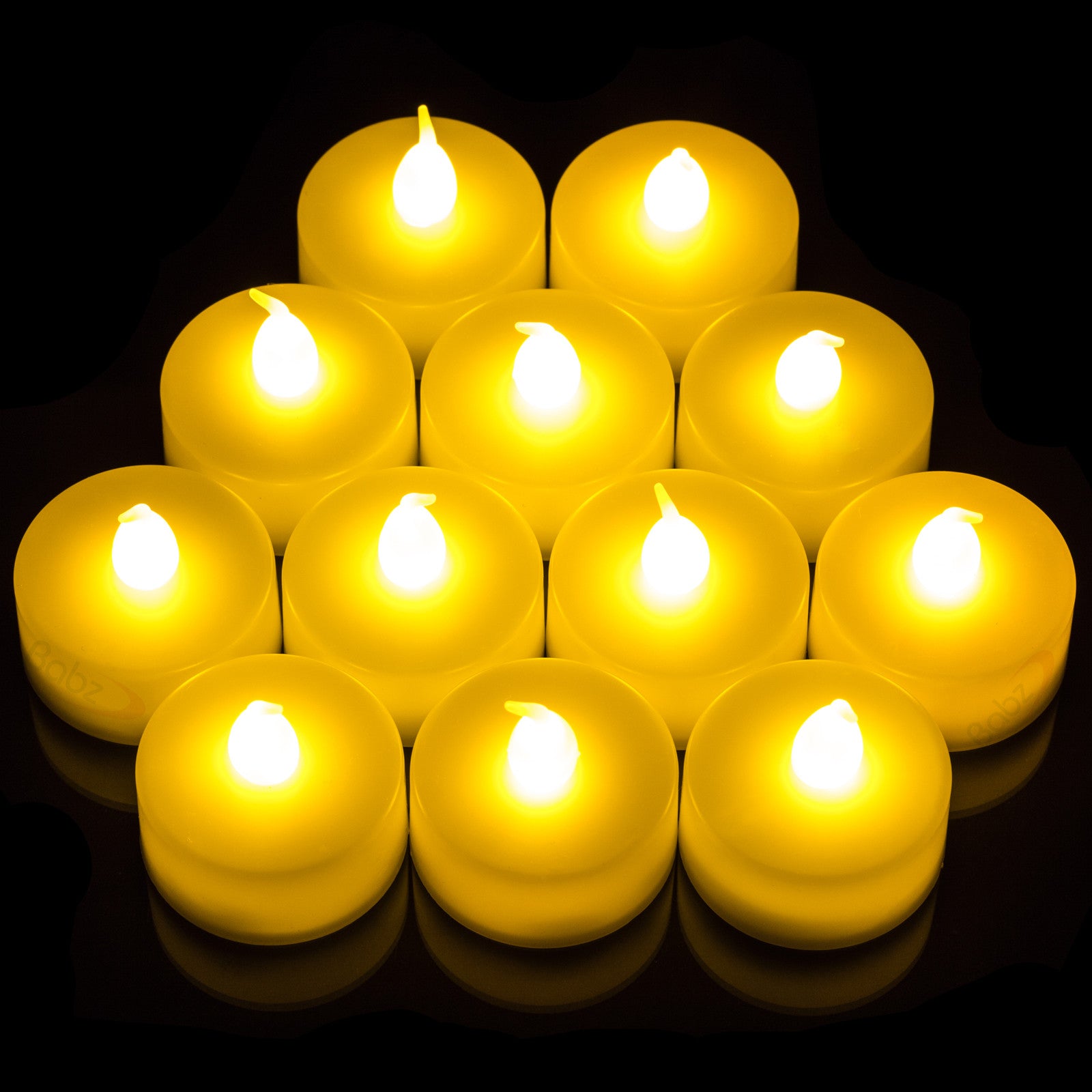 12 x LED Flickering Tea Lights