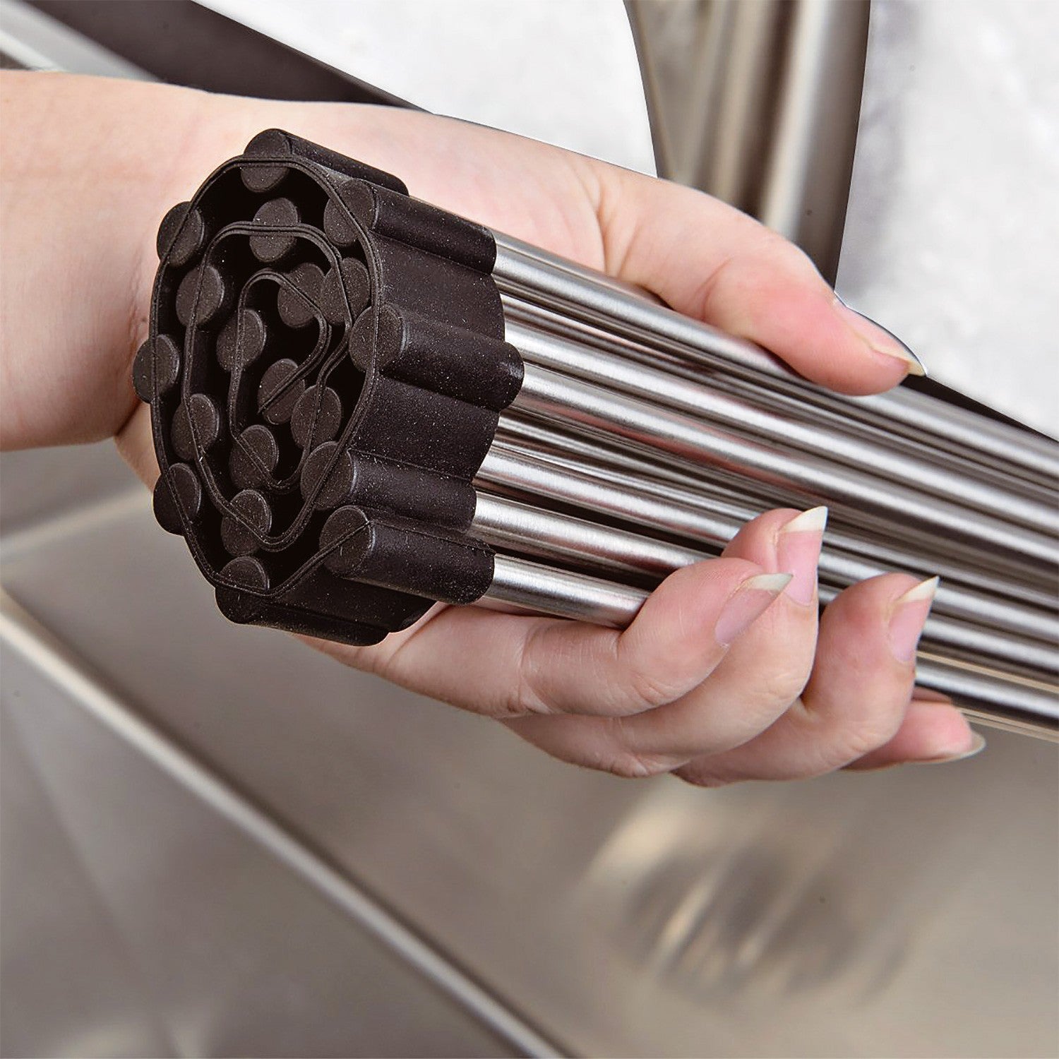 Over The Sink Roll-Up Dish Drying Rack