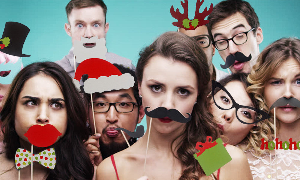 17Pc Christmas Party Photo Booth Set