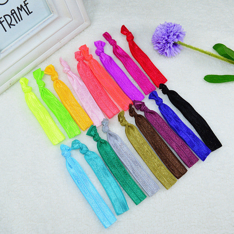 Rainbow Ribbon No Damage Hair Ties (60-Pack)