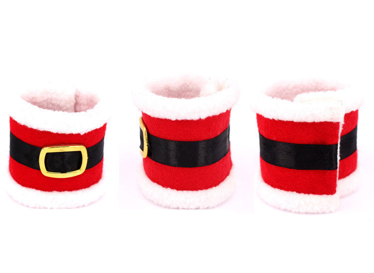 4 Pack Christmas Belt Napkin Rings