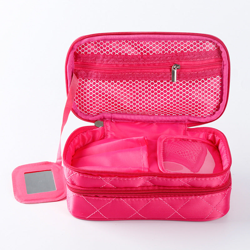 Two-Layer Cosmetic Organiser with Mirror