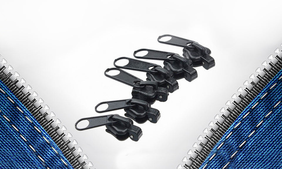 Pack of 6 Zipper Fixers - Black and Brown
