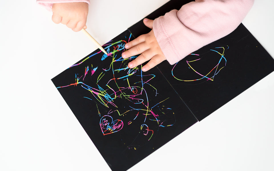  65Pcs Rainbow Scratch Paper for Kids, Magic Art Crafts