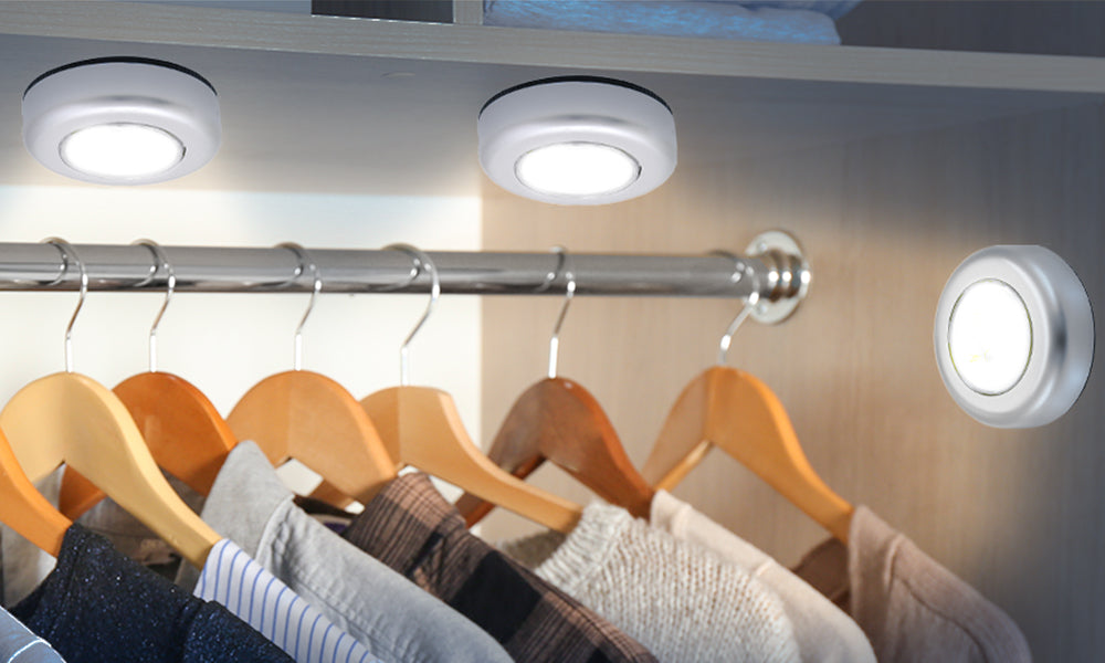 3 Pack Touch Activated LED Spot Lights