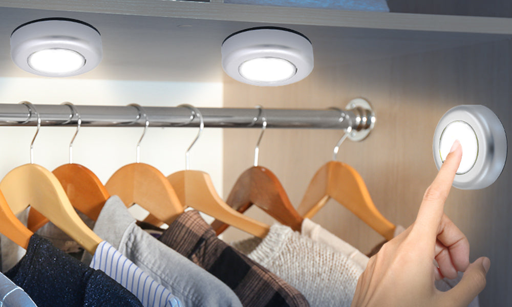 3 Pack Touch Activated LED Spot Lights