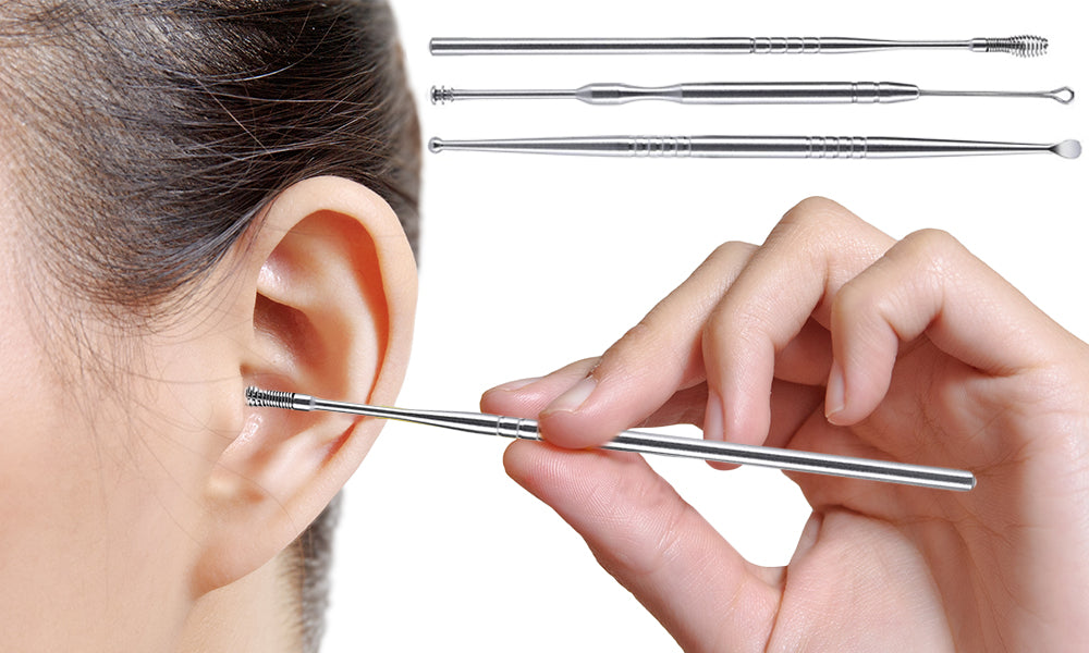 3pc Earwax Removal Kit With Metal Case