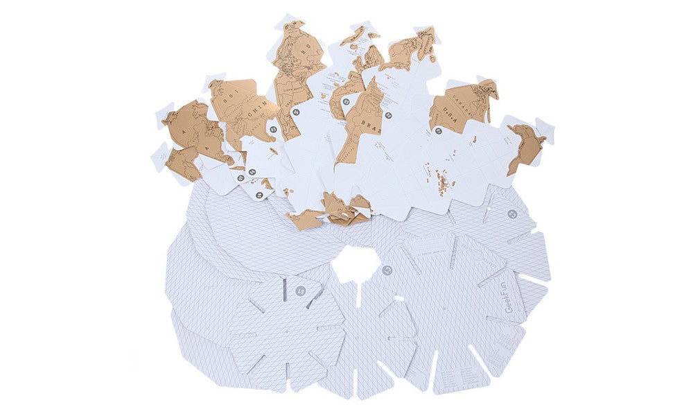 3D World Map Scratch Globe