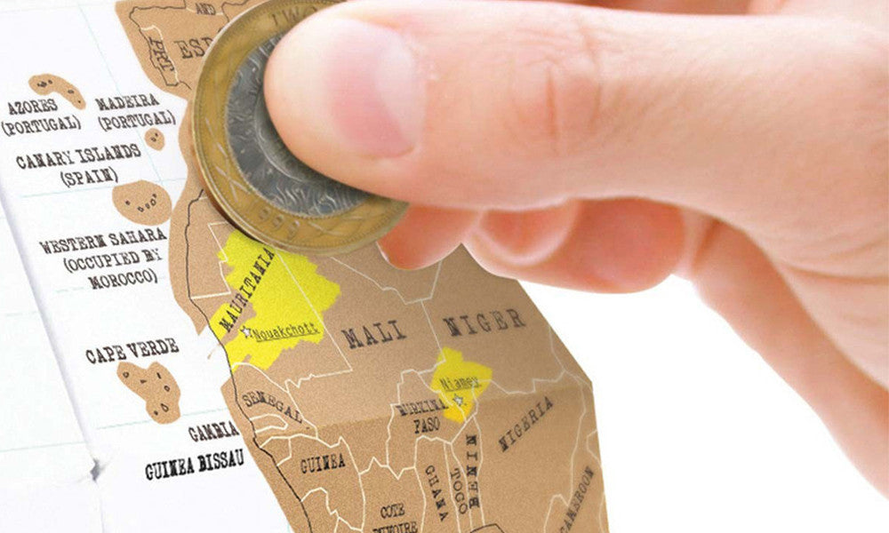 3D World Map Scratch Globe