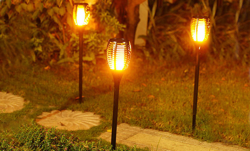 Solar Torch Lights with Flickering Flames