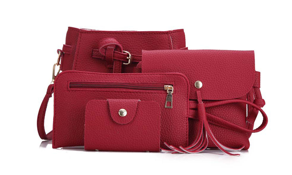 4 Piece Tote Hand Bag Set