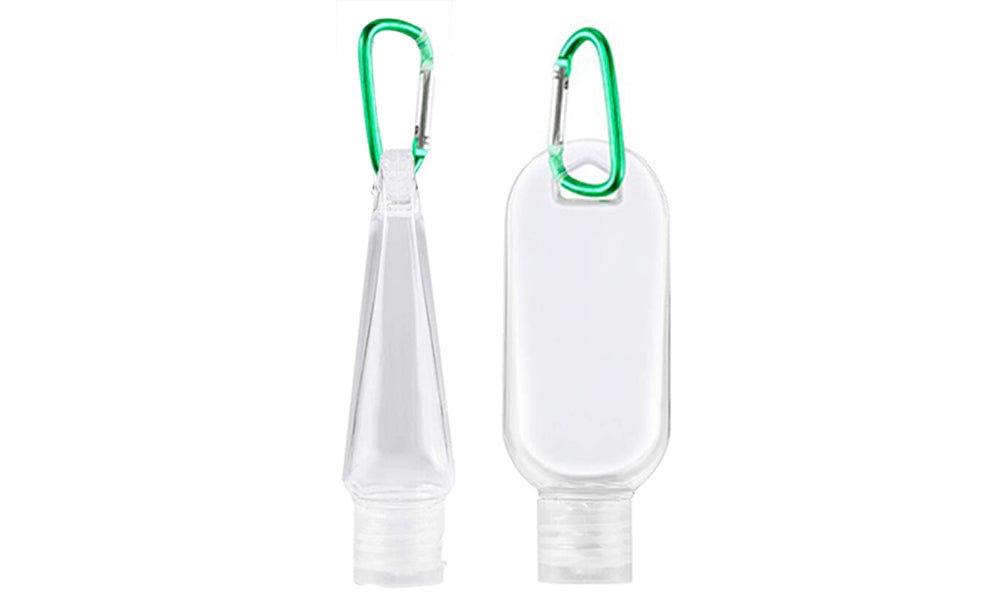 5-Pack 50ml Clip On Refillable Hand Sanitizer Containers
