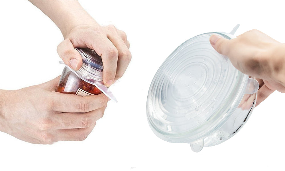 6-Pack of Reusable Silicone Food Lids