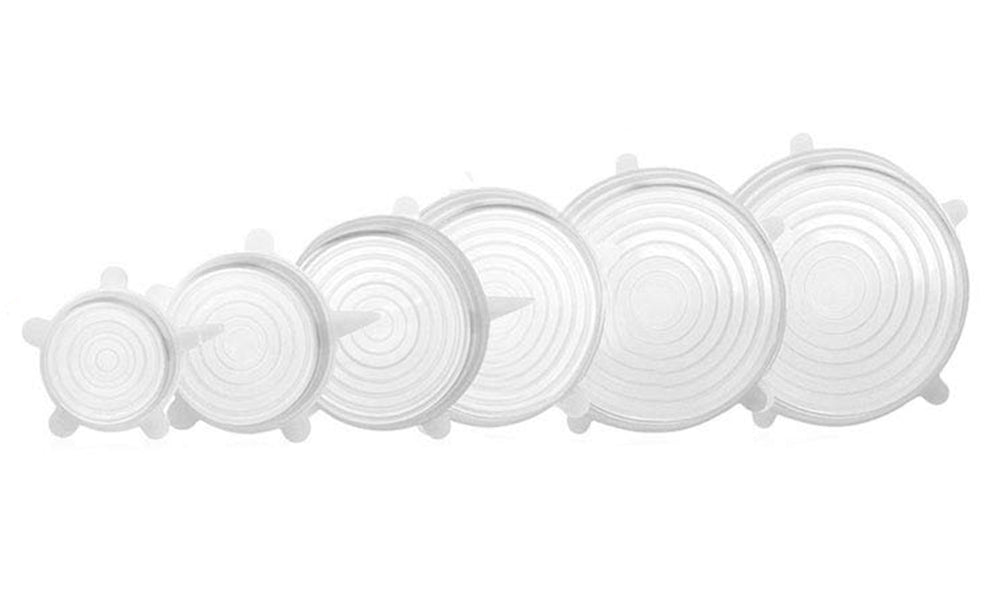 6-Pack of Reusable Silicone Food Lids