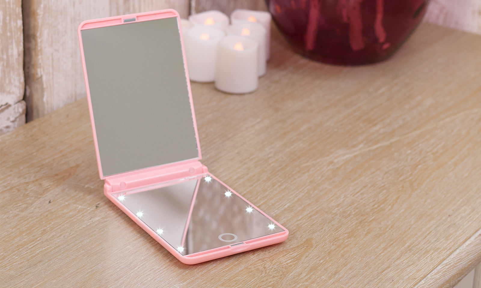 GloBrite 8Led Touchscreen Travel Mirror
