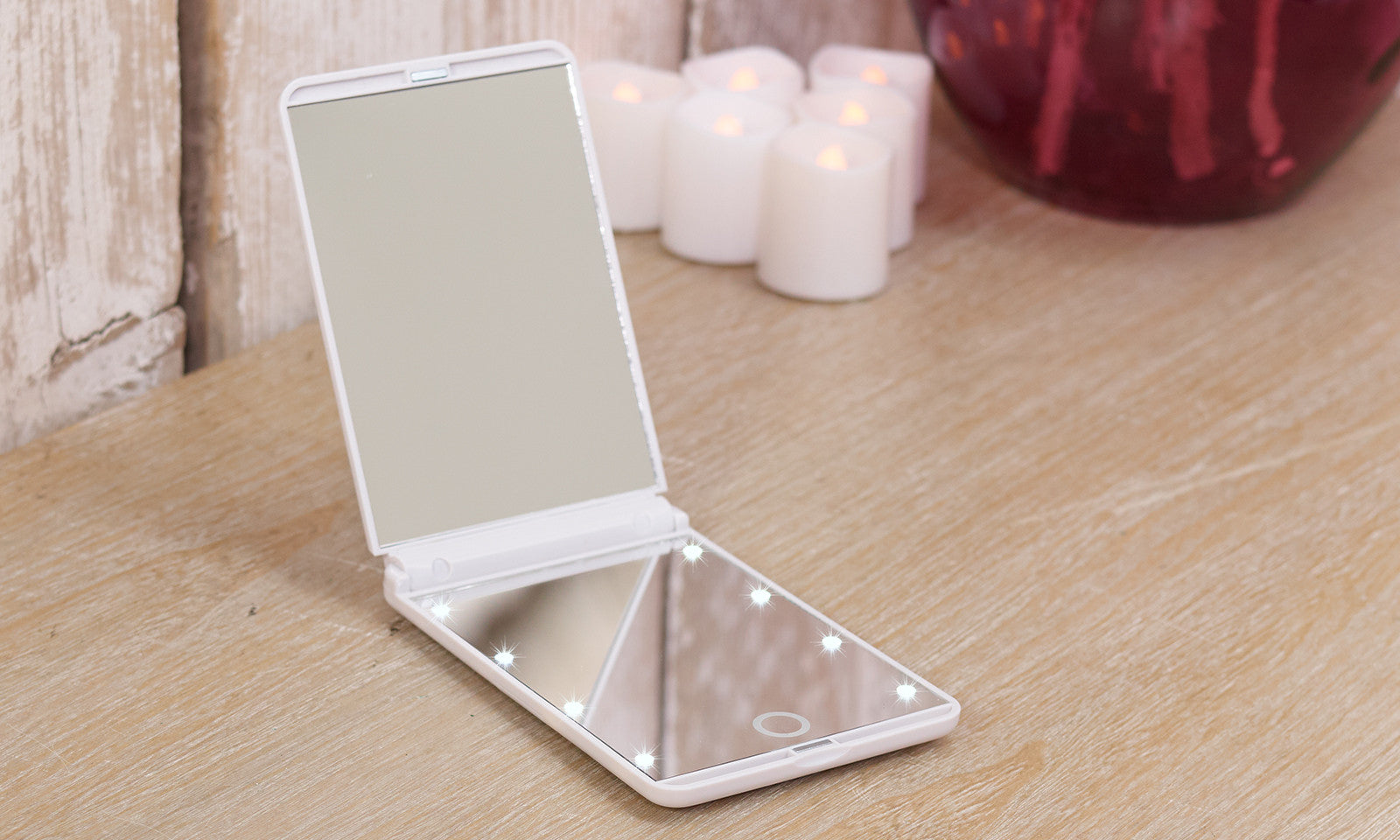 GloBrite 8Led Touchscreen Travel Mirror