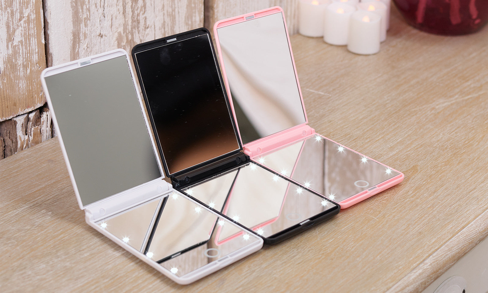 GloBrite 8Led Touchscreen Travel Mirror