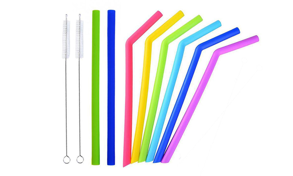 Reusable Eco-Friendly Silicone Drinking Straws