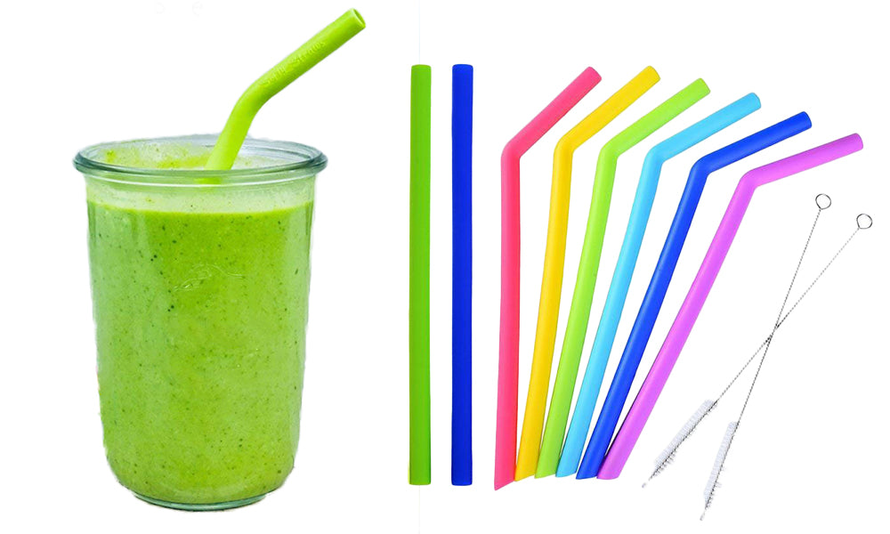 Reusable Eco-Friendly Silicone Drinking Straws