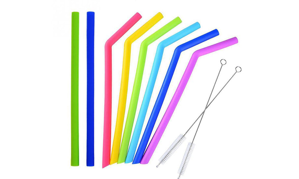 Reusable Eco-Friendly Silicone Drinking Straws