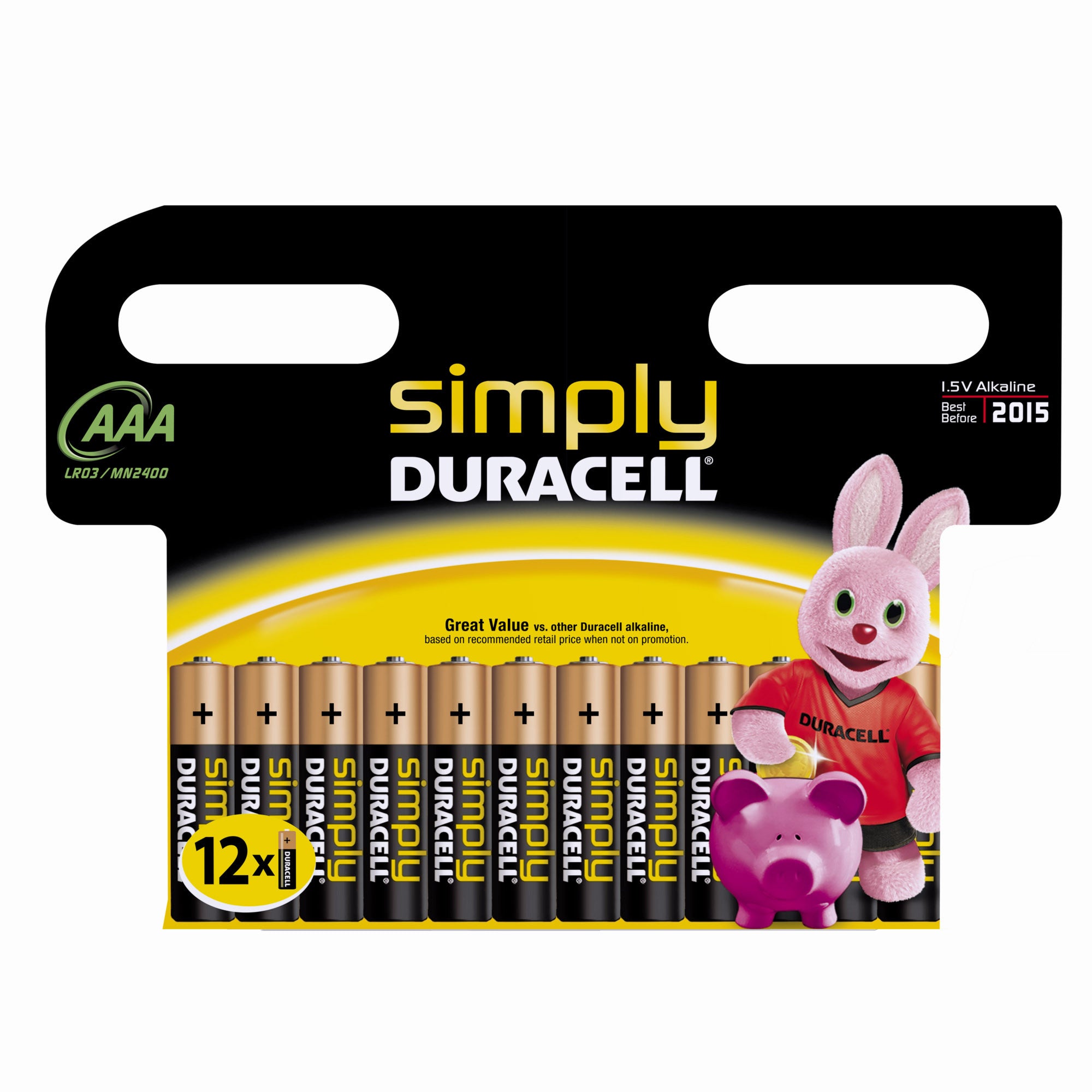DURACELL Simply AA or AAA 12 Pack Batteries