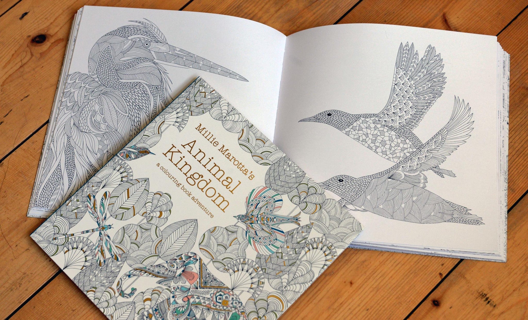 Millie Marotta's Animal Kingdom and Tropical Wonderland Colouring Adventure Books