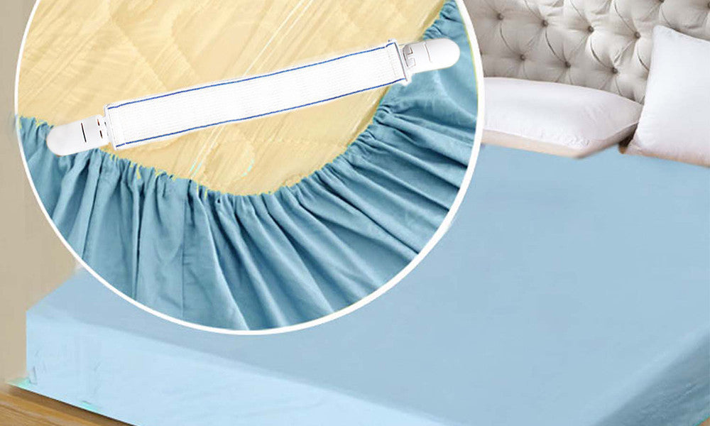 Bed Sheet and Ironing Board Cover Clips (4 Pack)