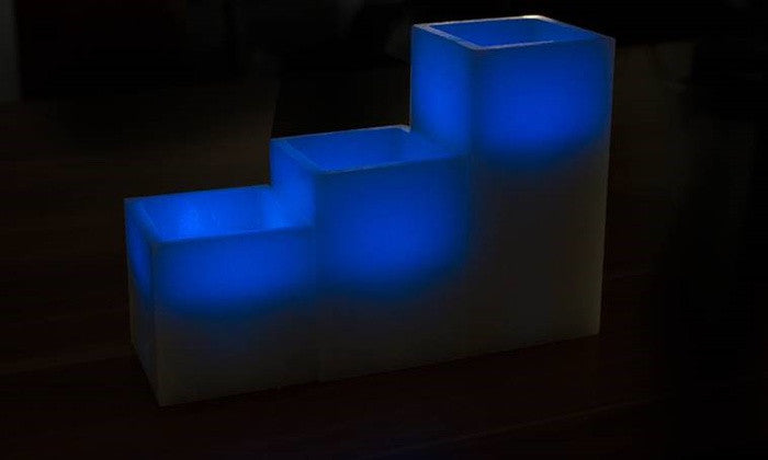 Three LED Flameless Candles With Colour-Changing Function (optional)