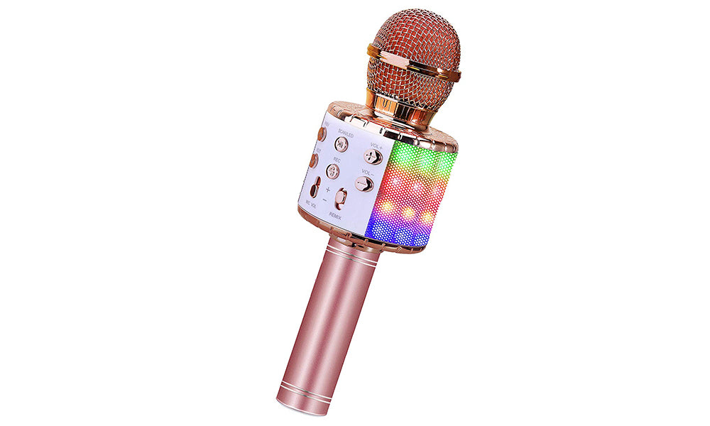 Karaoké Microphone Sans Fil, Bluetooth Avec Haut-parleur Intégré - Gixcor