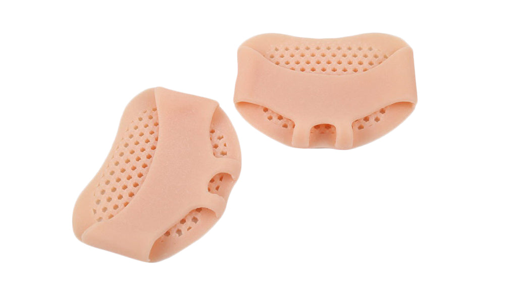 Breathable metatarsal silicone pads top
