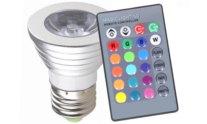 Colour-Changing LED Light Bulb with Remote Control