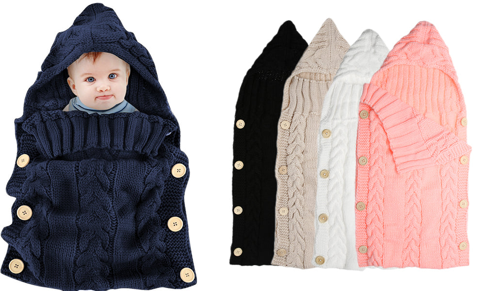 Cable Knit Baby Swaddle Blankets
