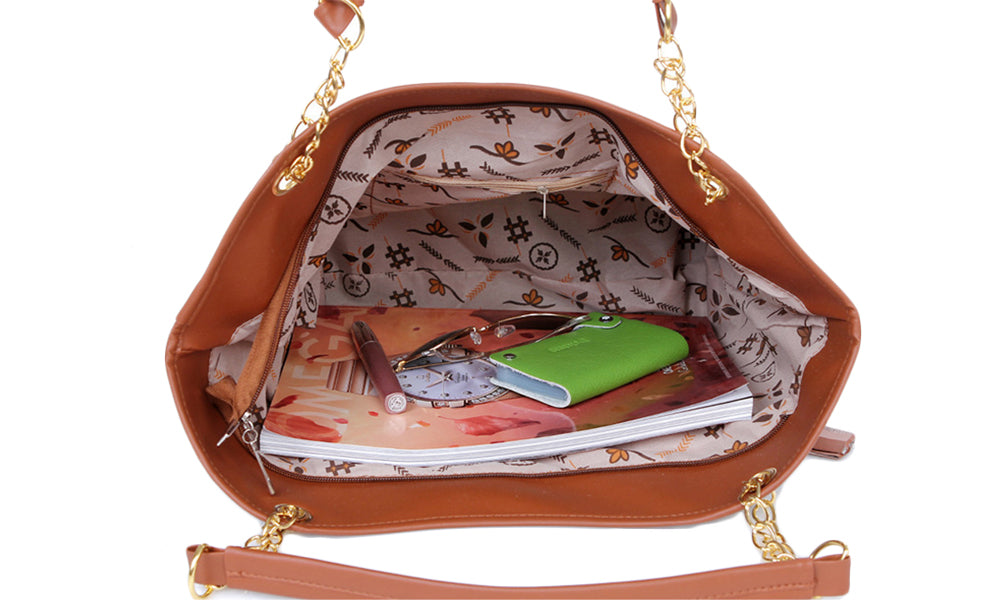 Striped Large Canvas Tote Bag