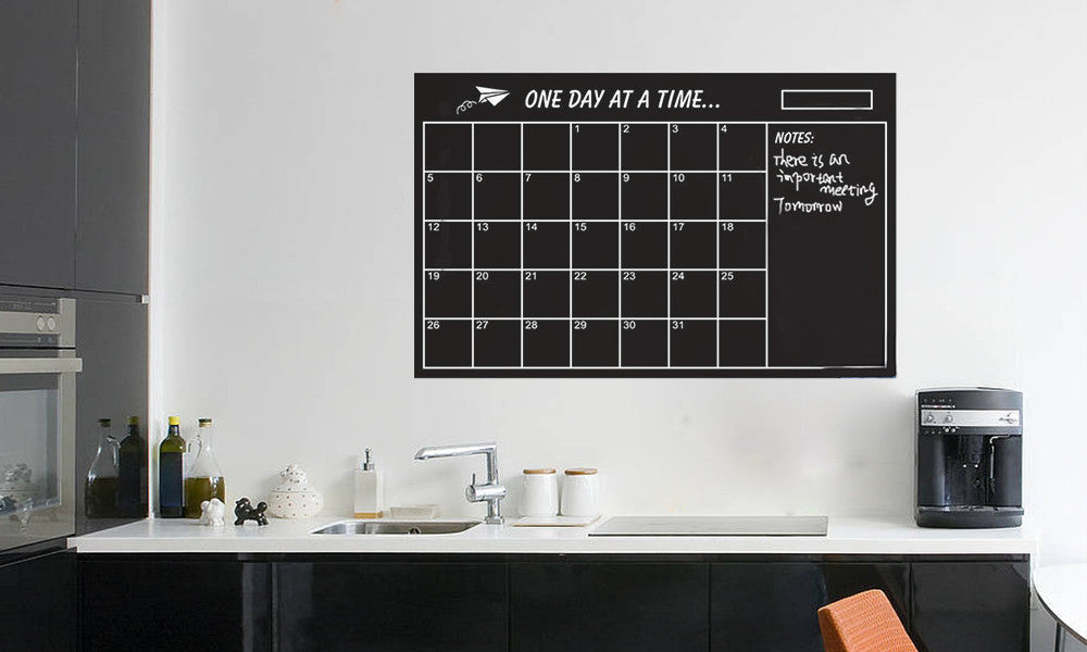 Vinyl Blackboard Calendar Organiser