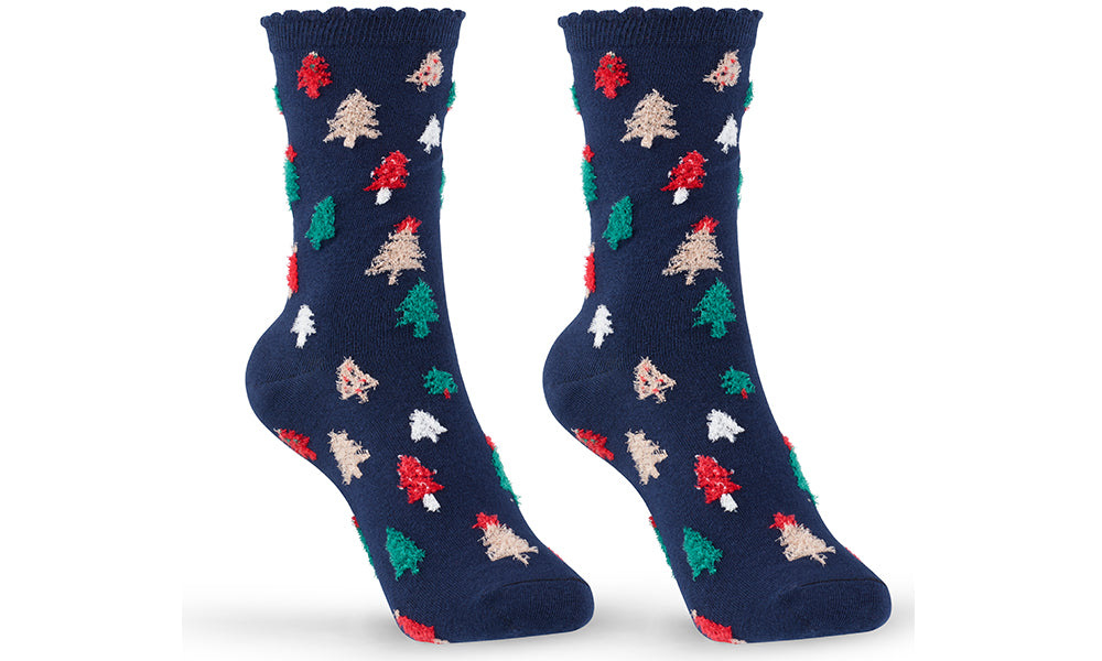 Cotton Rich Assorted Women's Christmas Socks