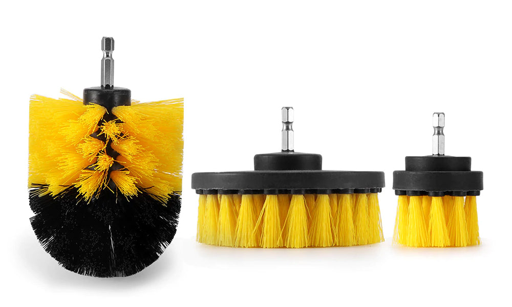 3pc Drill Attachment Cleaning Brush Heads