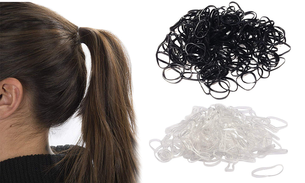 1500 Hair Bands - Clear or Black