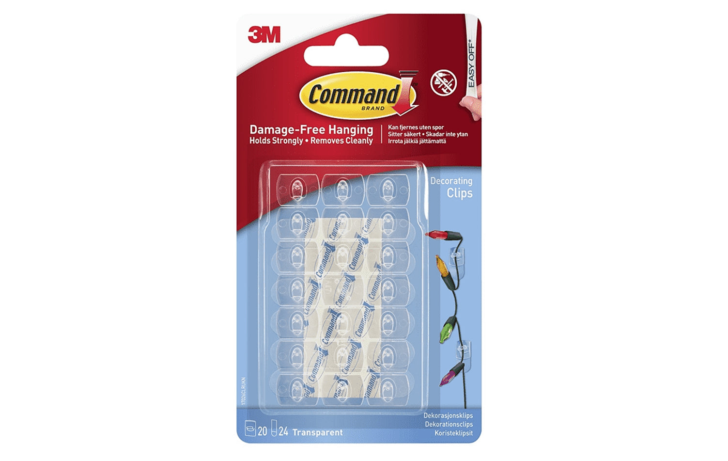 Command Decoration Clips for Christmas and Fairy Light