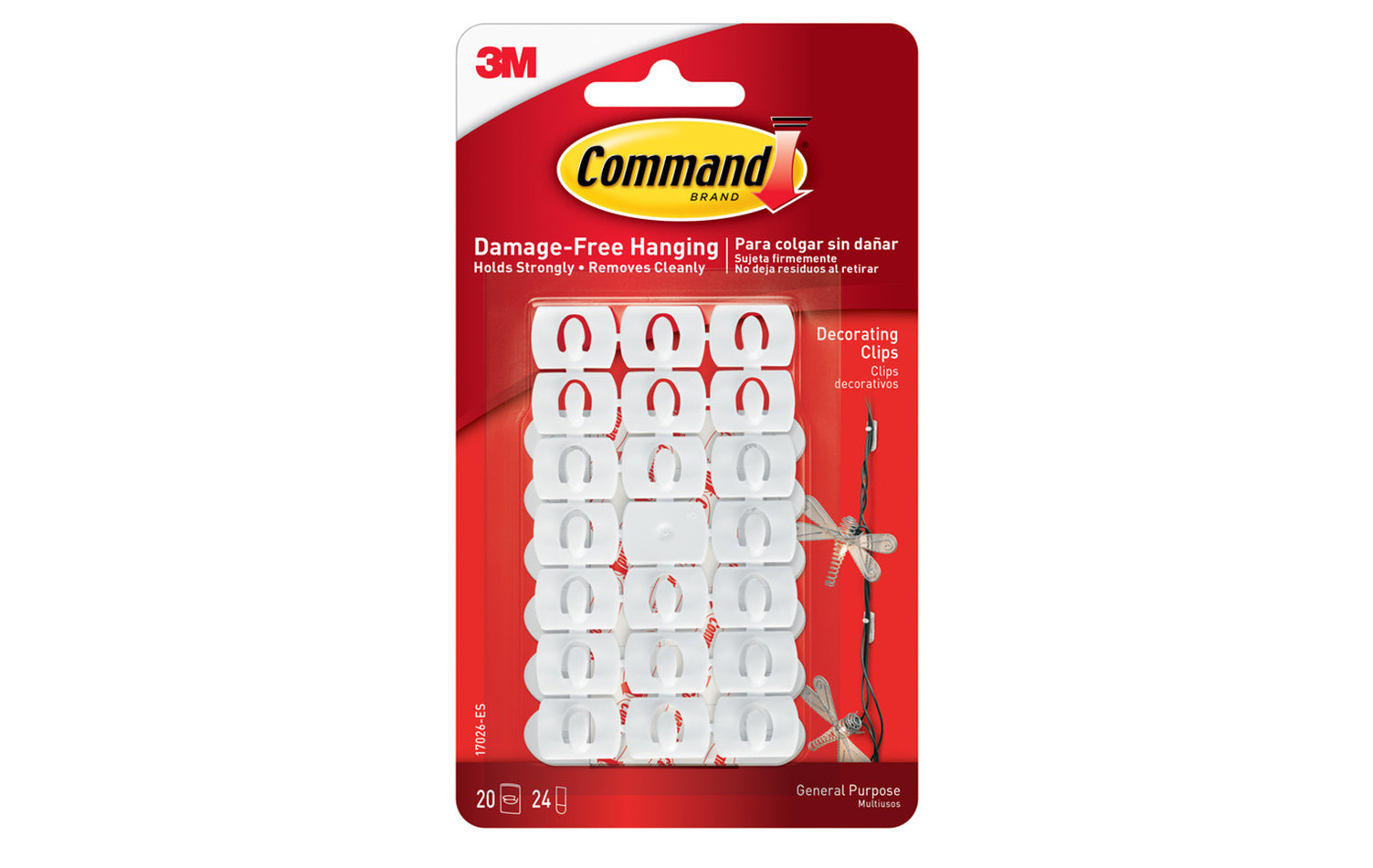 Command Decoration Clips for Christmas and Fairy Light