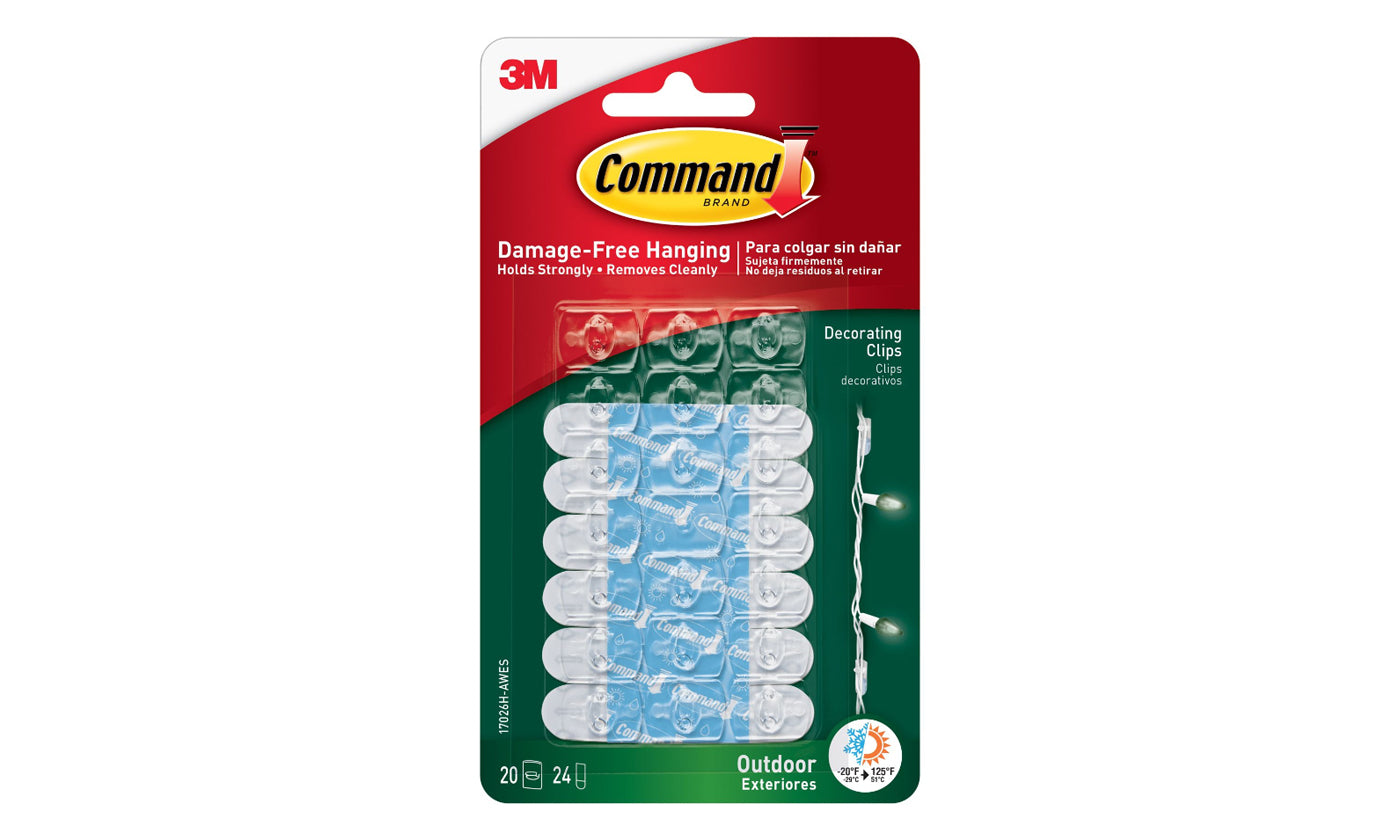 Command Decoration Clips for Christmas and Fairy Light