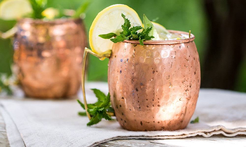 Set of 2 Old Dutch 16 Oz. Hammered Copper Moscow Mule Mugs