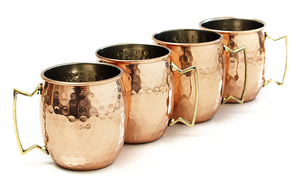 Set of 2 Old Dutch 16 Oz. Hammered Copper Moscow Mule Mugs