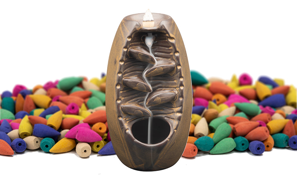 Backflow Incense Burners With 200 Cones