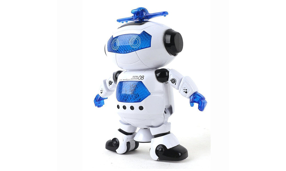 Kids Smart Dancing Rotating Space Robot with LED Lights & Music