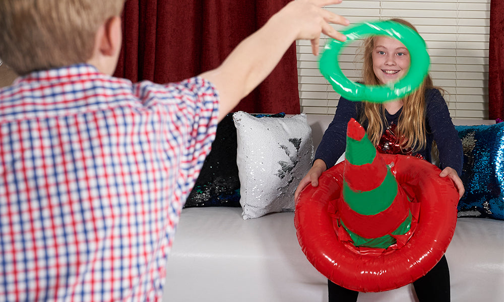 Inflatable Elf Ring Toss Family Christmas Game