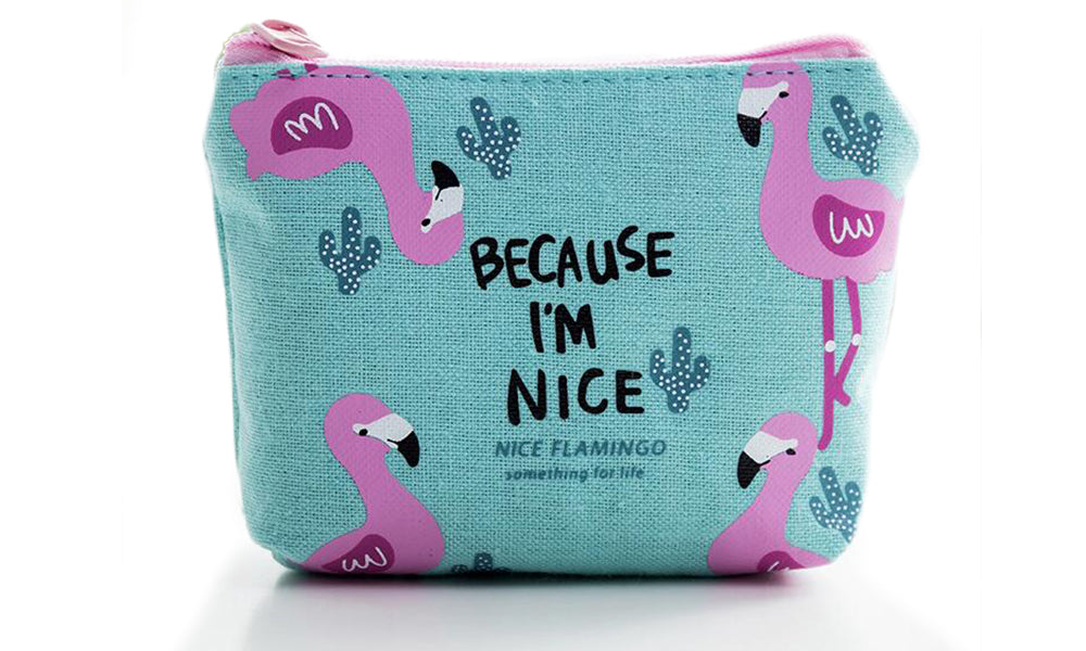 Flamingo Coin Purse / Mini Make Up Bags
