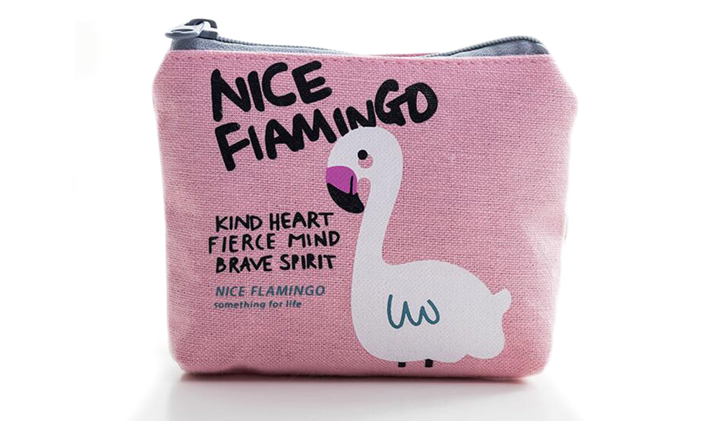 Flamingo Coin Purse / Mini Make Up Bags