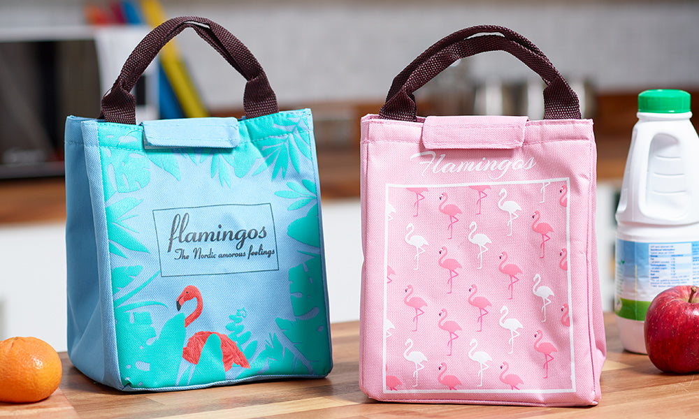 Flamingo Print Oxford Thermal Insulated Lunch Bags
